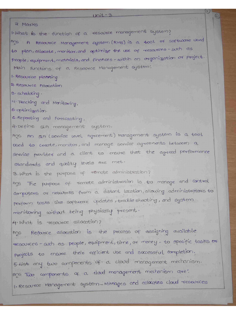CC Unit - 3 and Unit - 4 Assignment | PDF