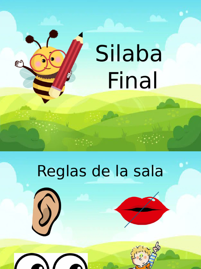 Reglas de la Sílaba Final en Español | PDF