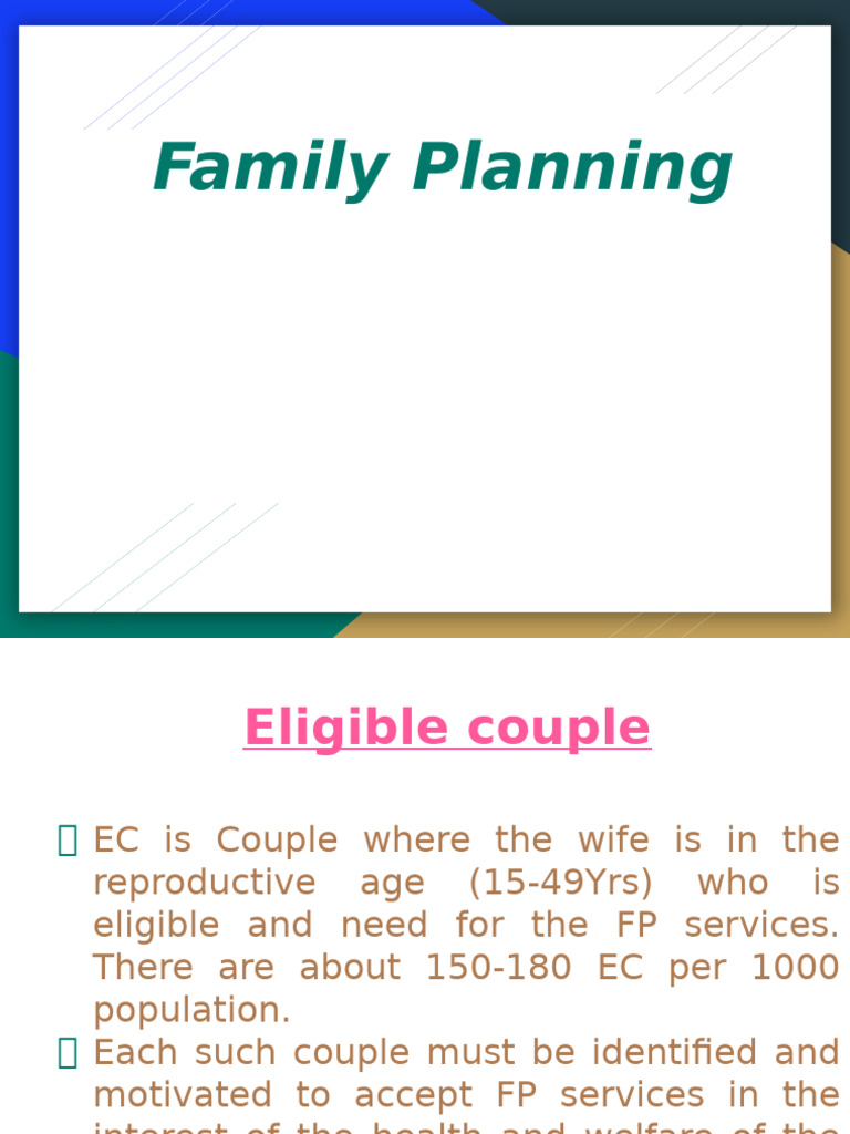 Comprehensive Guide to Family Planning | PDF | Combined Oral ...