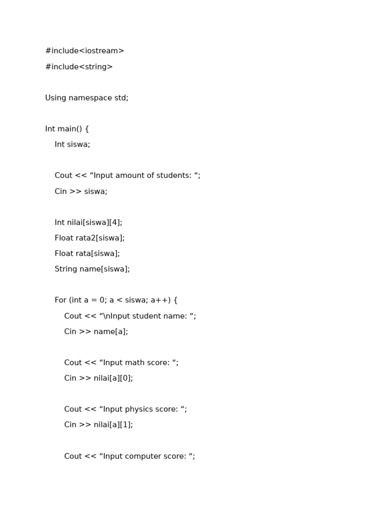 Student Average Score Calculator | PDF