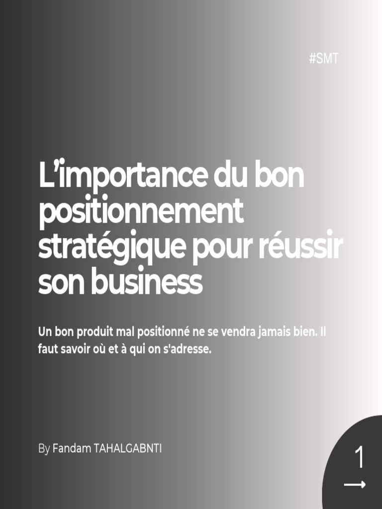 Positionnement stratégique pour réussir | PDF