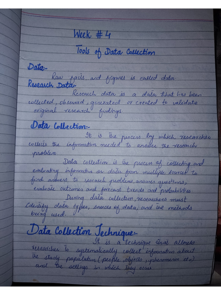 Week 4 (Tools of Data Collection) | PDF