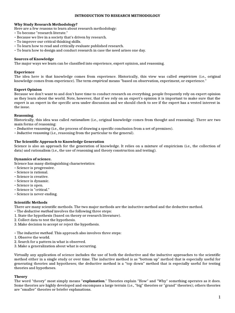 Understanding Research Methodology Basics | PDF | Experiment | Hypothesis