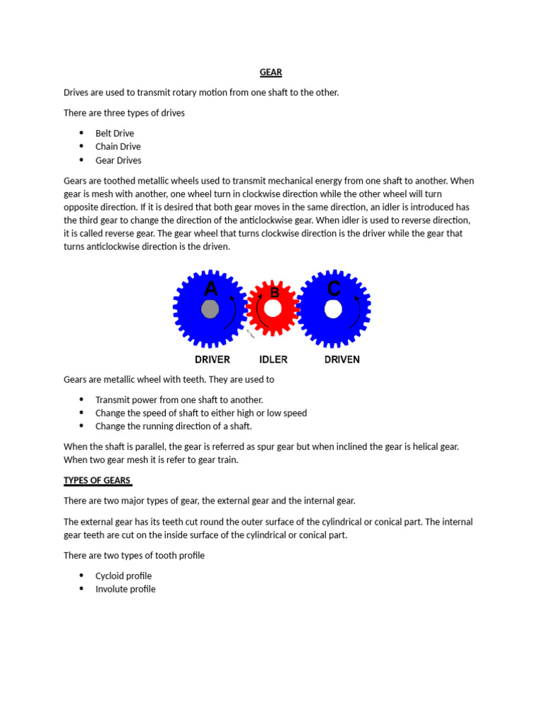 Gears | PDF | Gear | Belt (Mechanical)