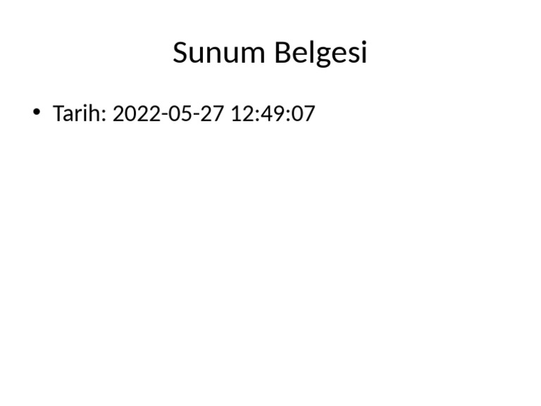 Sunum | PDF