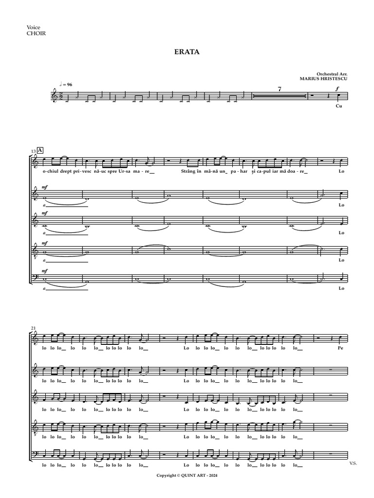 13 - Erata - Voice, CHOIR | PDF