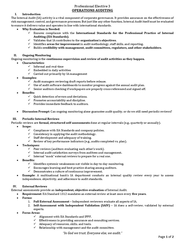 Internal Audit Quality Assurance Guide | PDF | Audit | Internal Audit