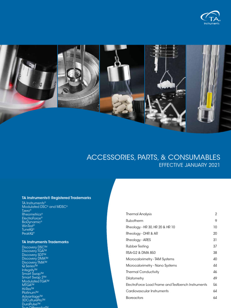 2021 Thermal Analysis Accessories Guide | PDF | Differential Scanning ...
