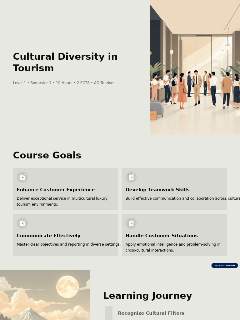Cultural Diversity in Tourism | PDF | Communication | Psychology