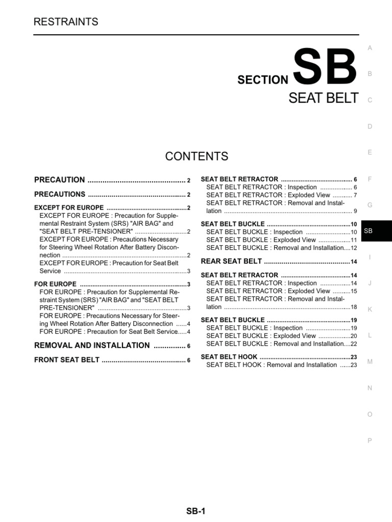 Seat Belts | PDF | Airbag | Seat Belt