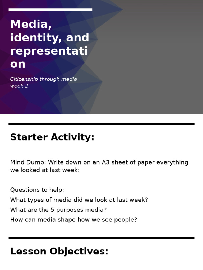 Media, Identity, and Representation | PDF | Disability | Behavioural ...