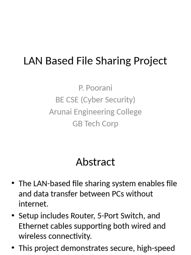 LAN File Sharing System Setup Guide | PDF | Computer Network | Local ...
