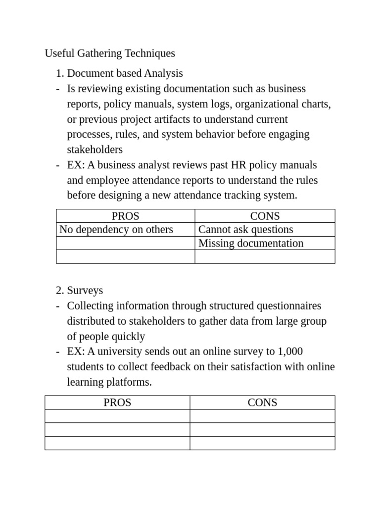 Effective Techniques for Data Gathering | PDF | Business