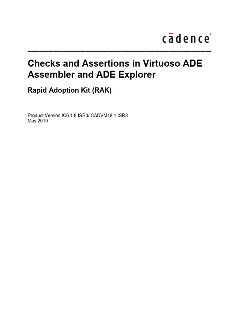 Virtuoso ADE Checks and Assertions Guide | PDF | Assembly Language ...