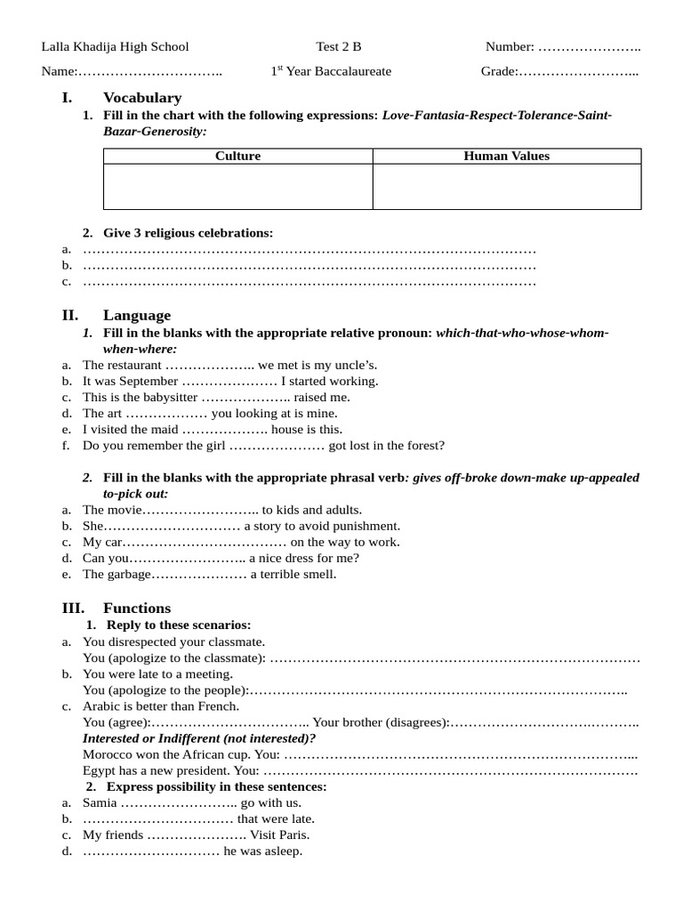 1 Test 2 B | PDF