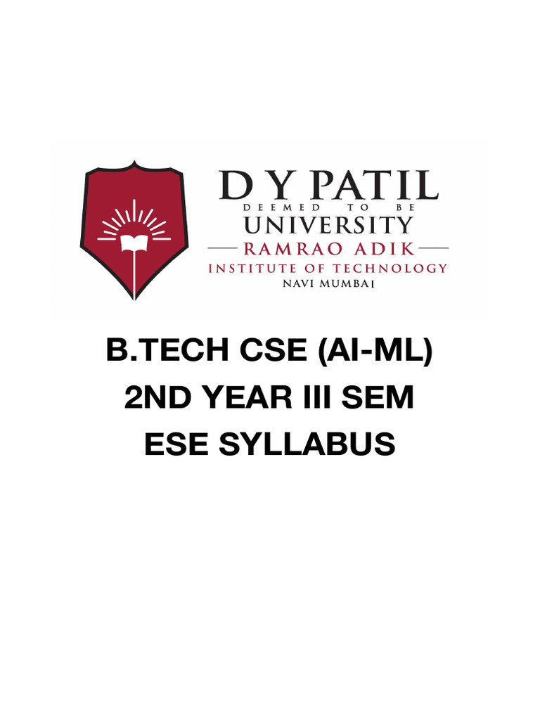 Ese Syllabus 3rd Sem | PDF