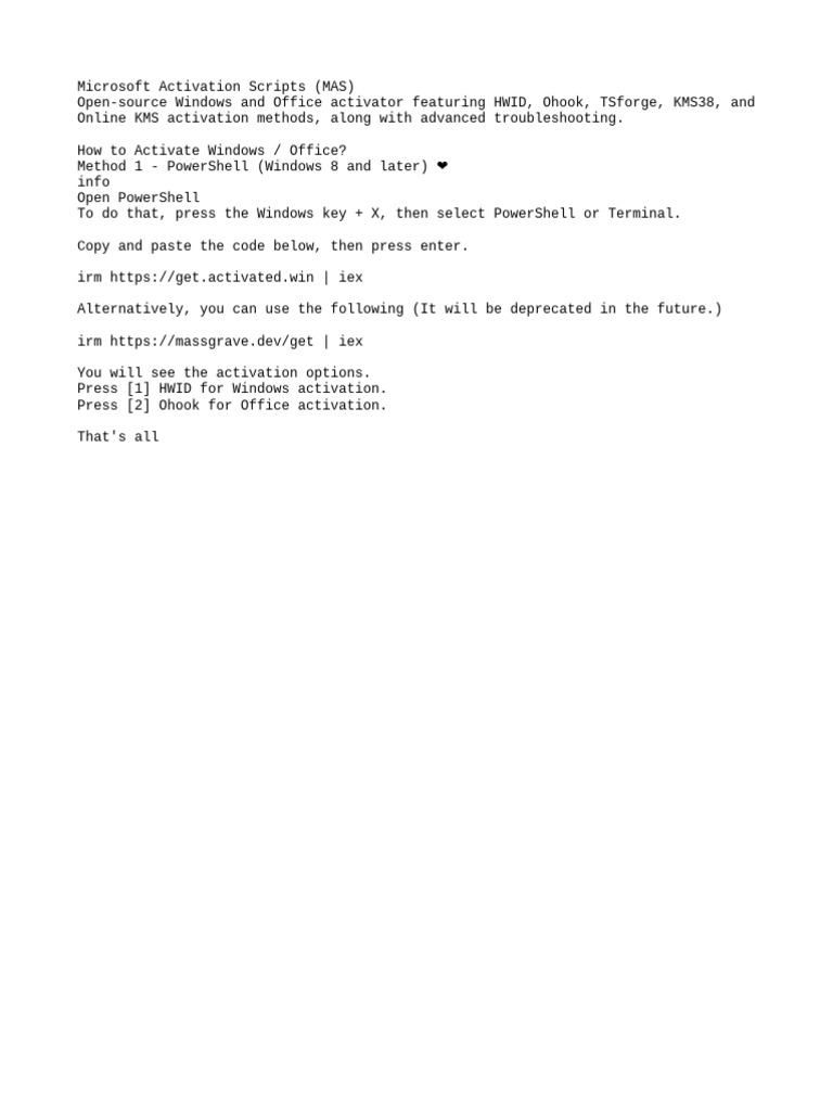 Microsoft Activation Scripts Guide | PDF