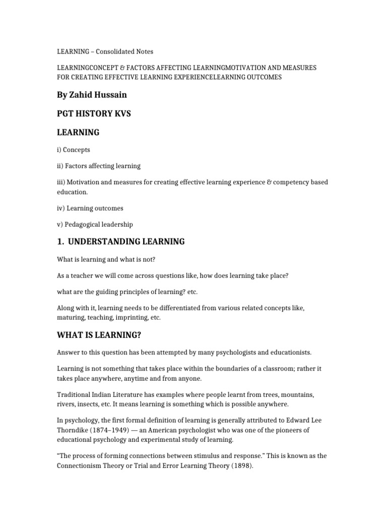 LEARNING Formatted Clean | PDF | Classical Conditioning | Reinforcement