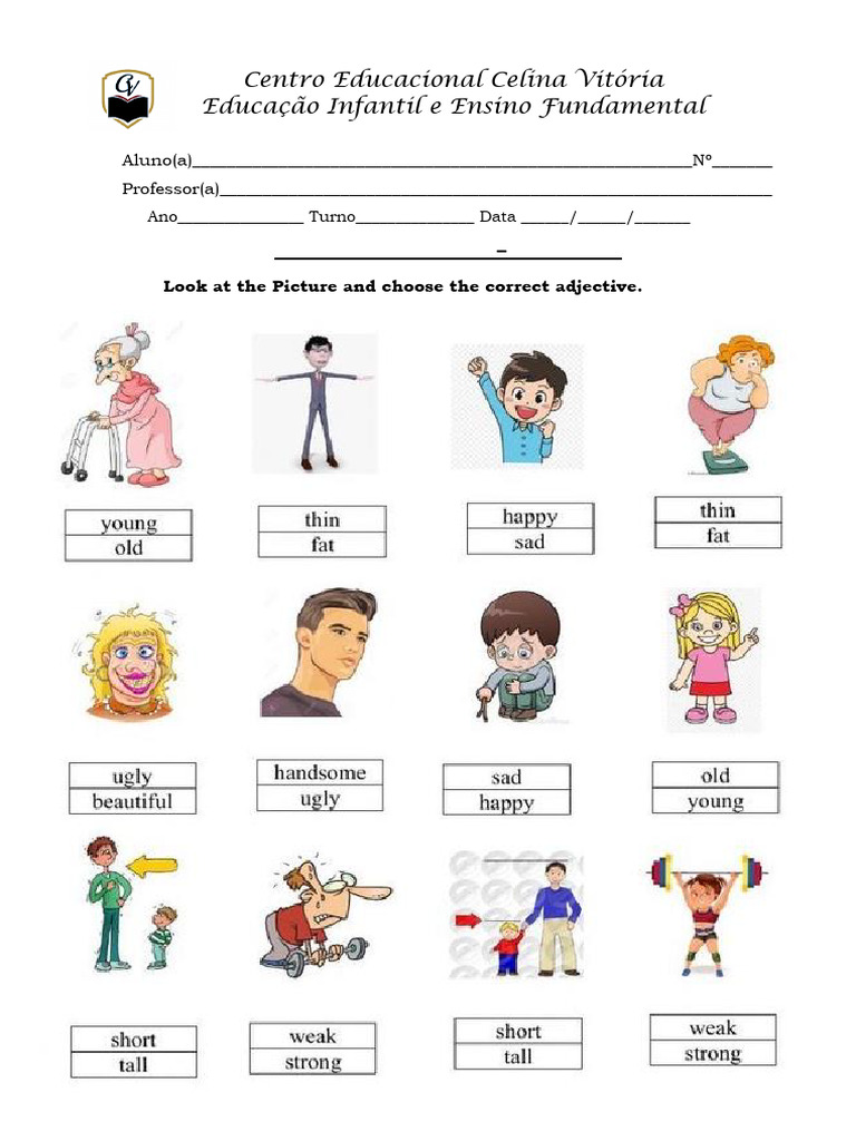 Teste de Inglês 3° Ano - 4° Bimestre | PDF