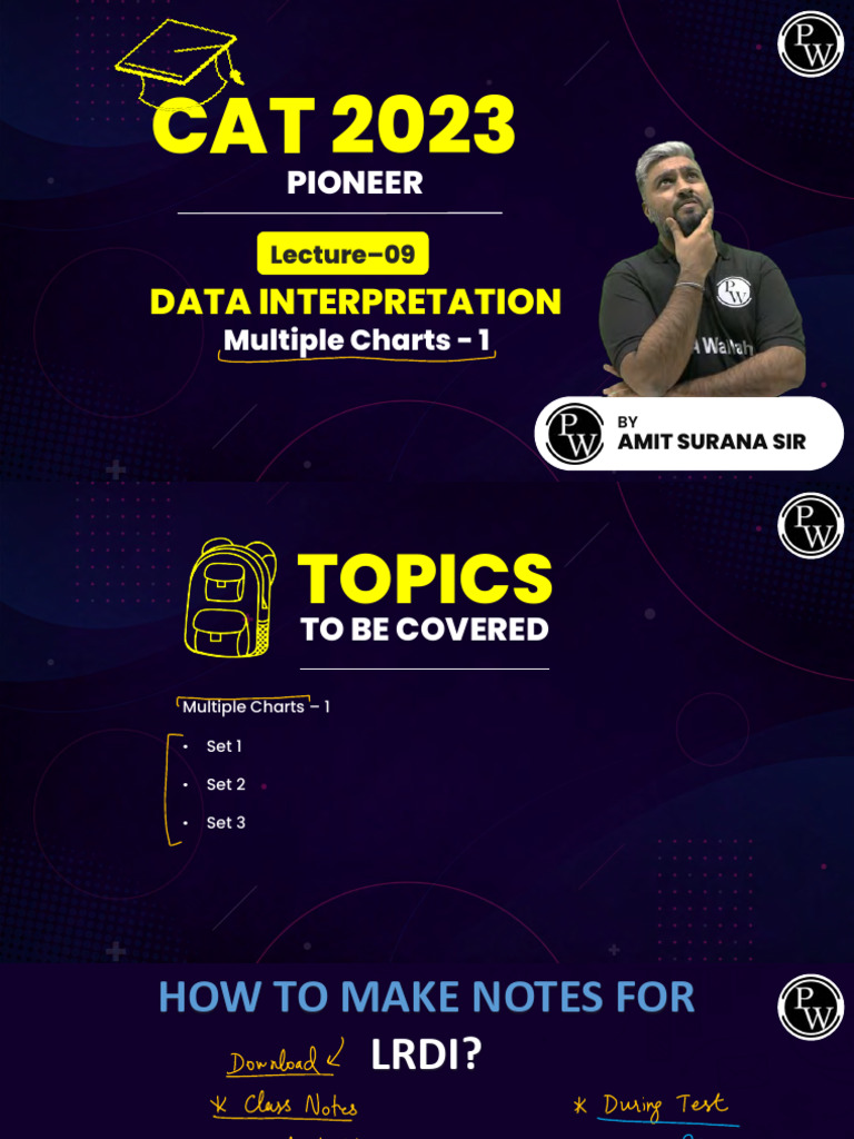 Data Interpretation 09 _ Multiple Charts - 1 _ Class Notes II MBA ...