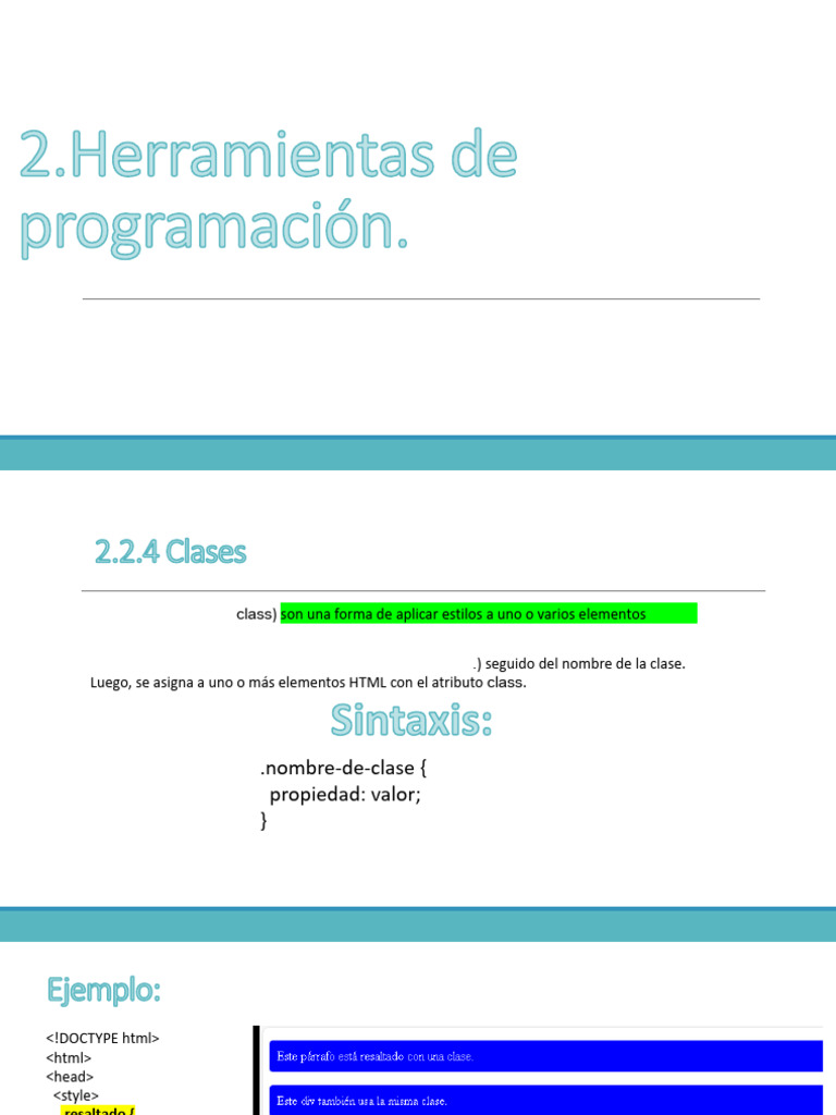Clases y Estilos en CSS para HTML | PDF | Diseño web | Informática
