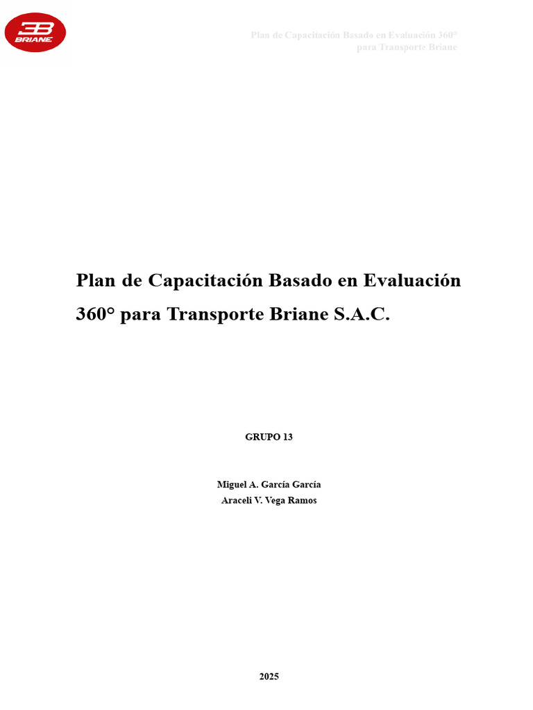Plan de Capacitación de Una Empresa | PDF | Desarrollo personal | Business
