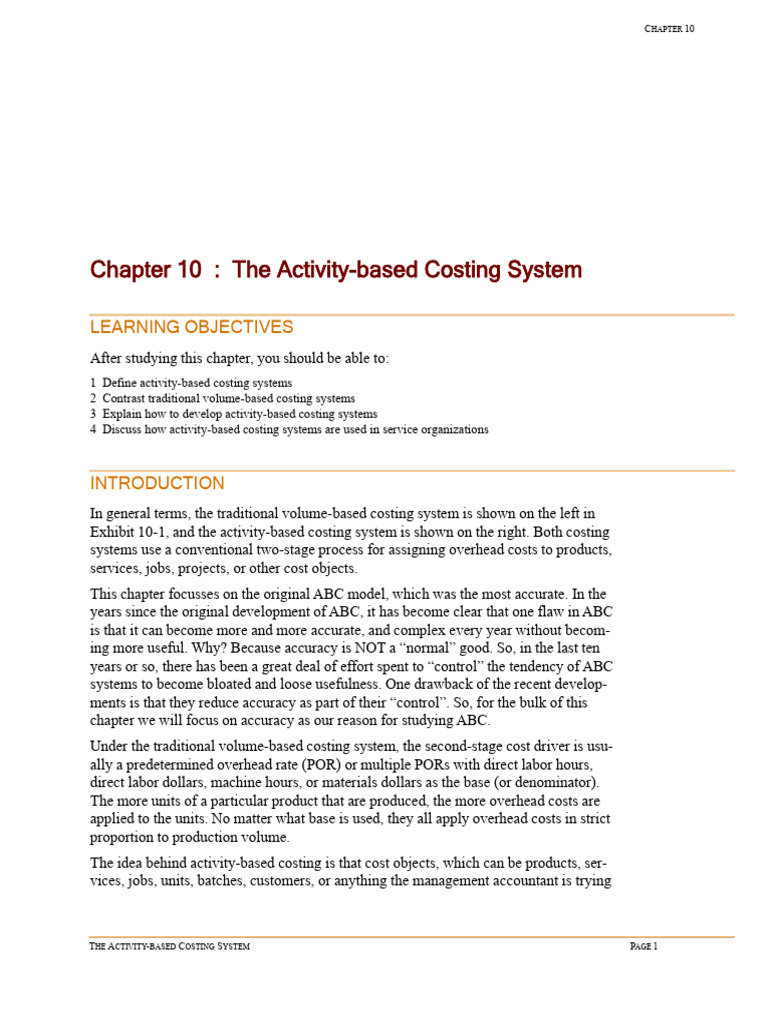 Understanding Activity-Based Costing | PDF | Cost Accounting | Accounting