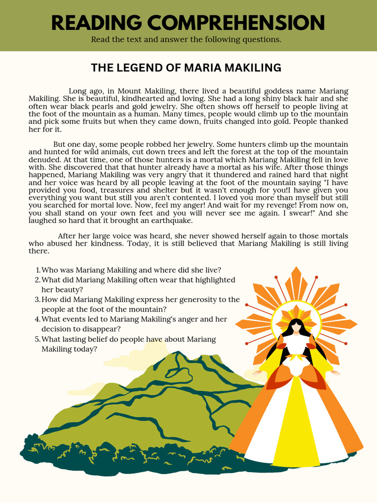 The Legend of Mariang Makiling | PDF