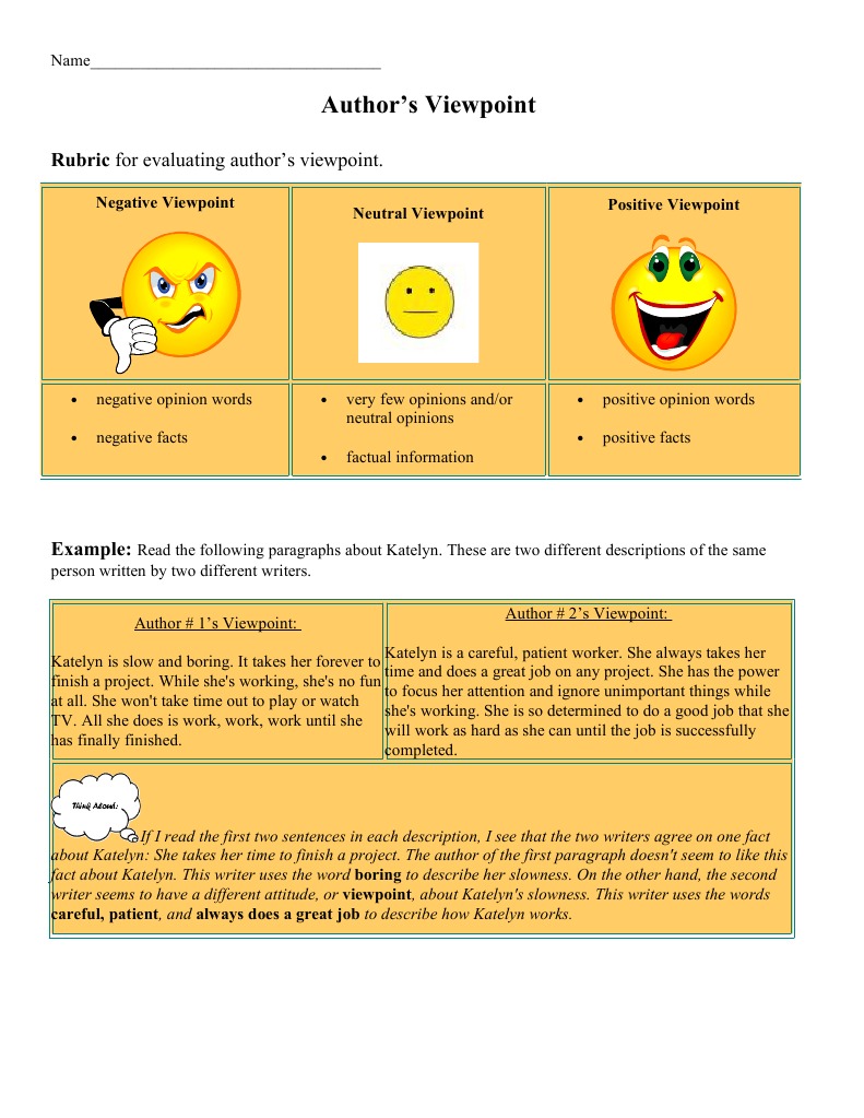 Evaluating Author Viewpoints | PDF