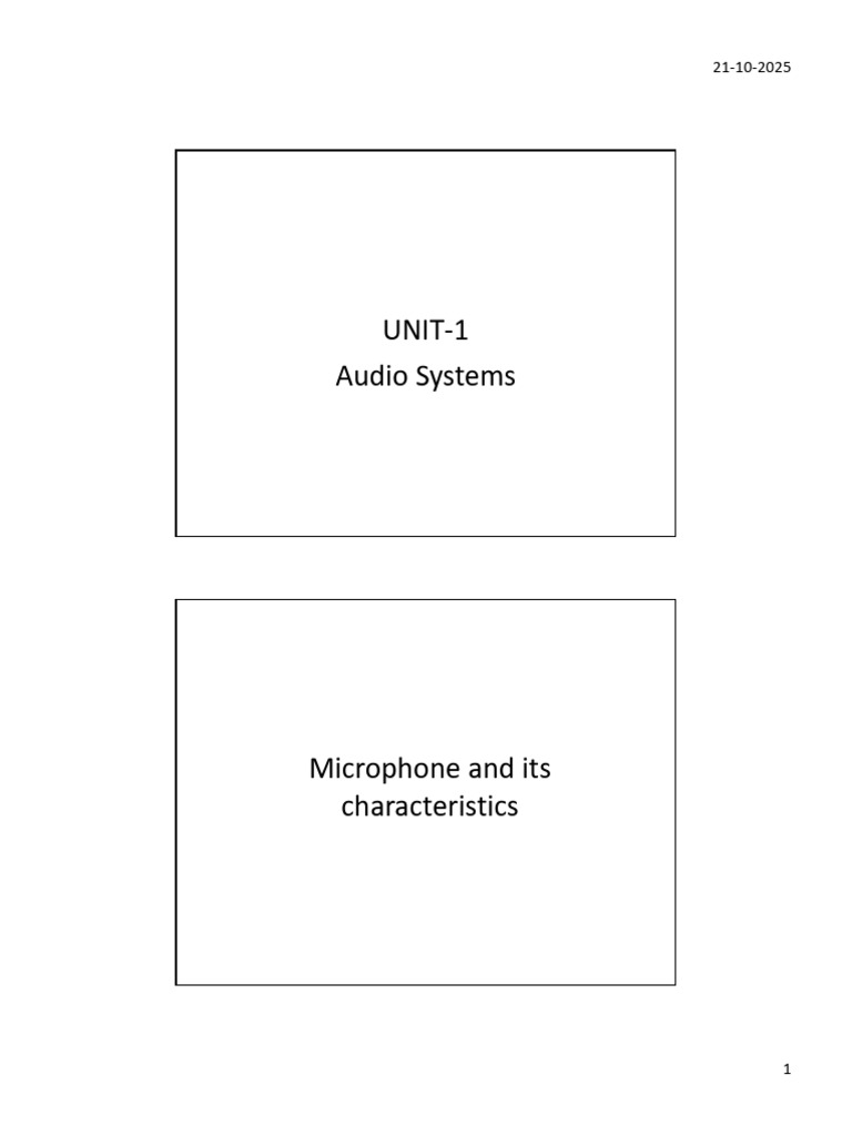 Microphone Characteristics and Types | PDF | Microphone | Loudspeaker