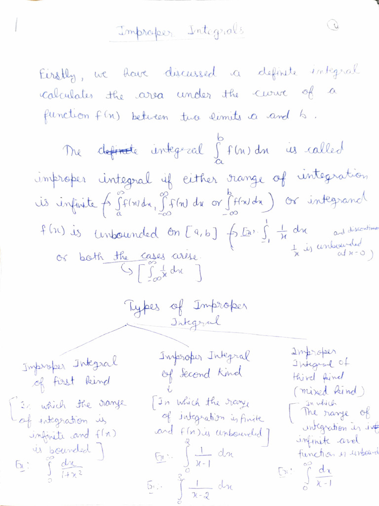 Improper Integrals | PDF