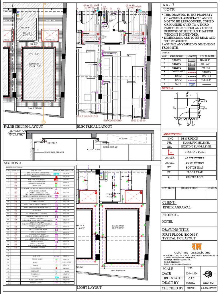 Ra - Typical Floor Typical FC Electical Layout Room-6 | PDF