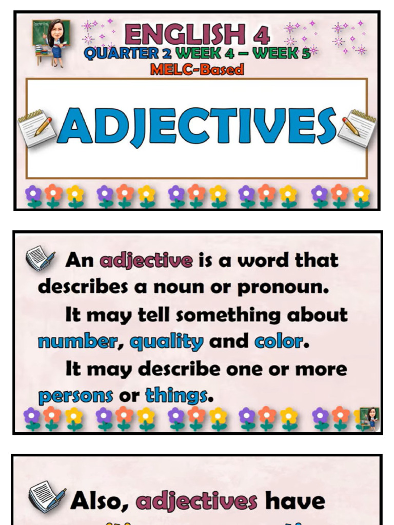 q2. Week 5 Degress of Adjectives | PDF