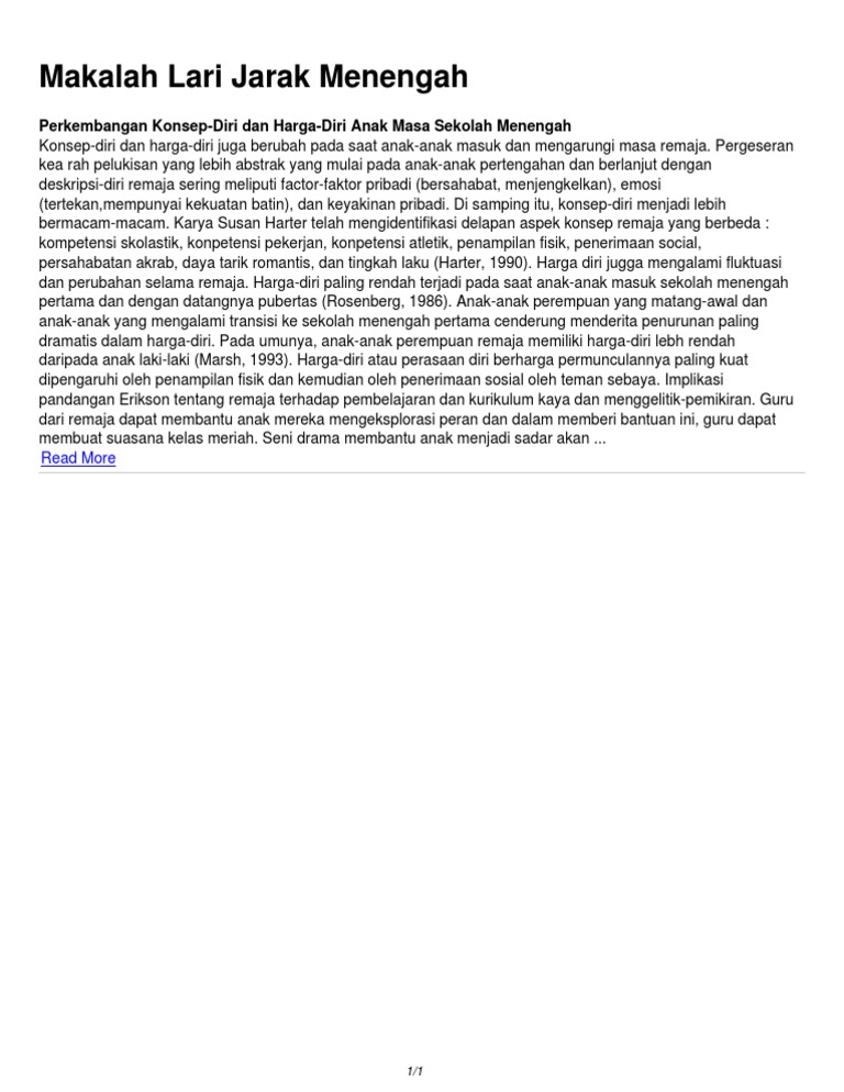 Makalah Lari Jarak Menengah