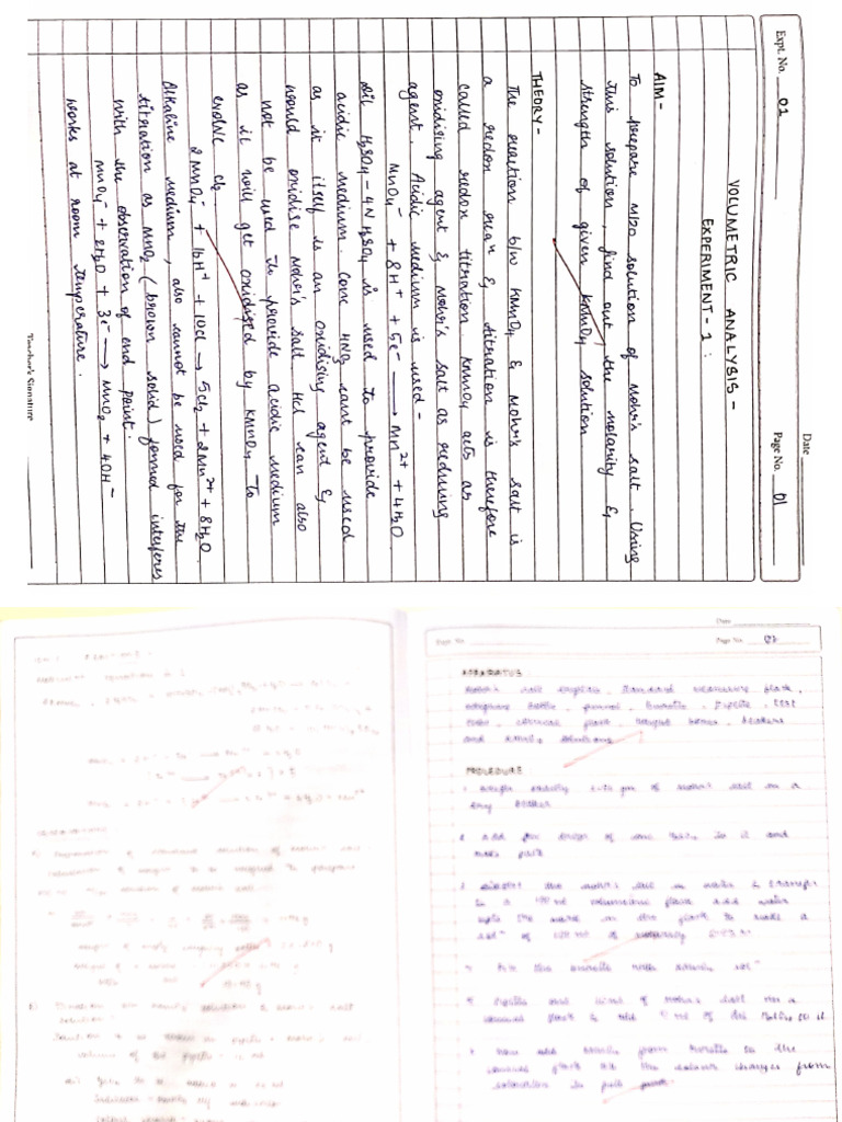Chemistry Lab Record | PDF
