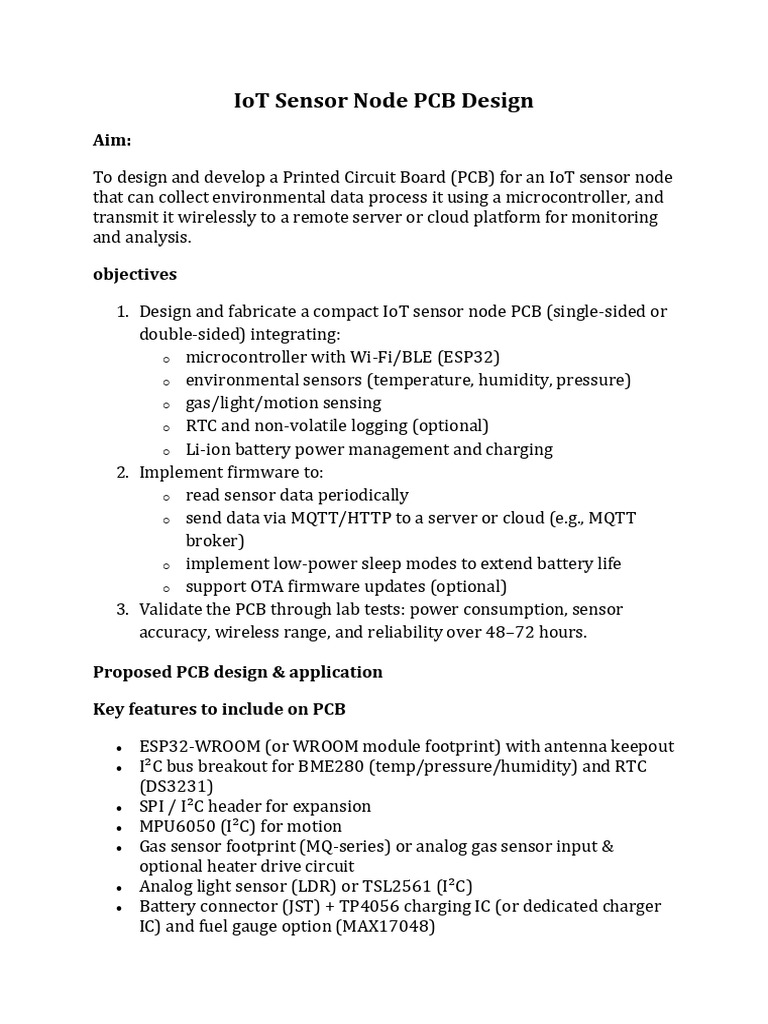 IoT Sensor Node PCB Design Guide | PDF | Rectifier | Printed Circuit Board