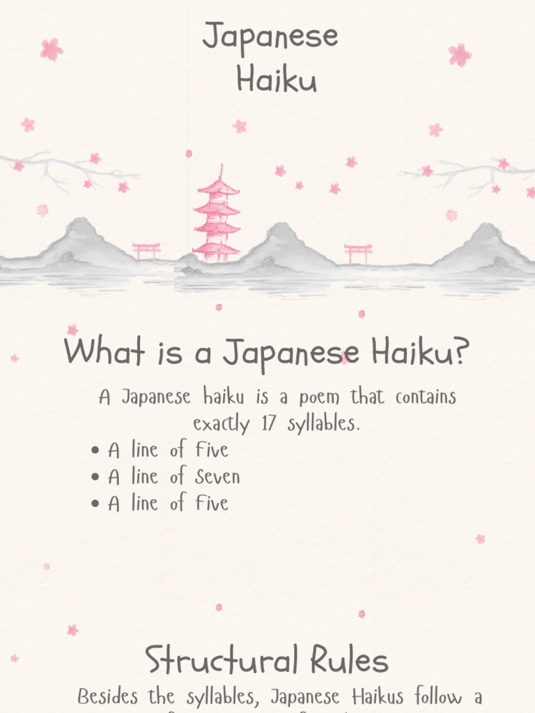 International Haiku Poetry Day - PPTX (Presentation) | PDF