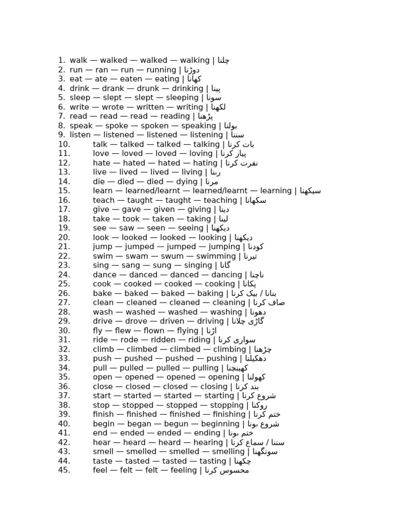 Verb Forms | PDF