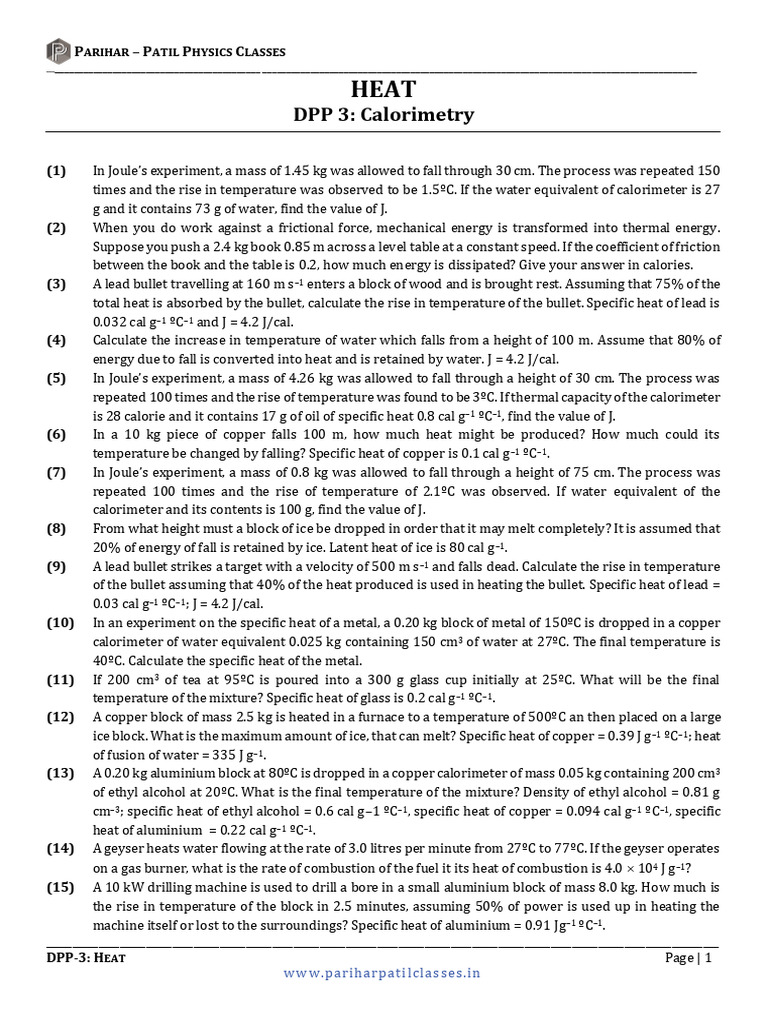 DPP-Heat-3 | PDF | Gases | Heat