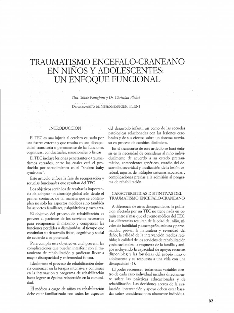 Tce Niños y Adolescentes | PDF