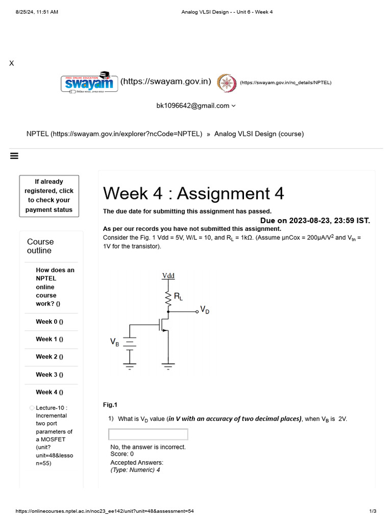 Analog VLSI Design Course Overview | PDF | Mosfet | Transistor