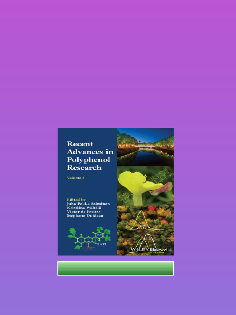 Recent Advances In Polyphenol Research Juhapekka Salminen Kristiina ...