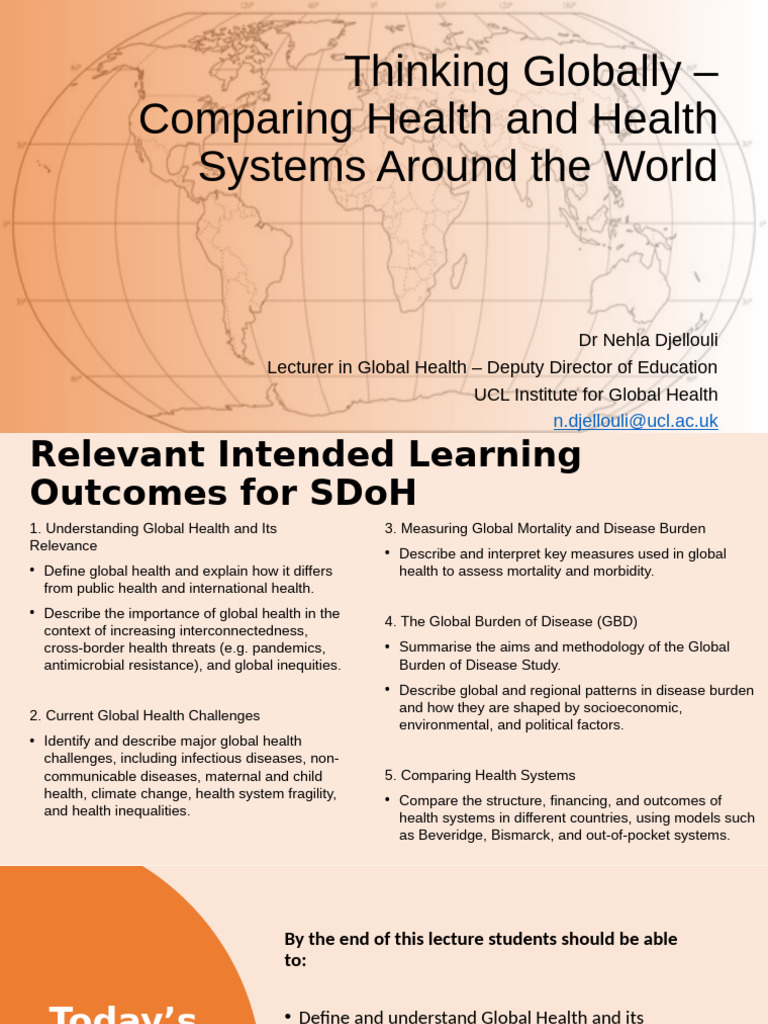 Global Health Systems Comparison Guide | PDF | Global Health | Public ...