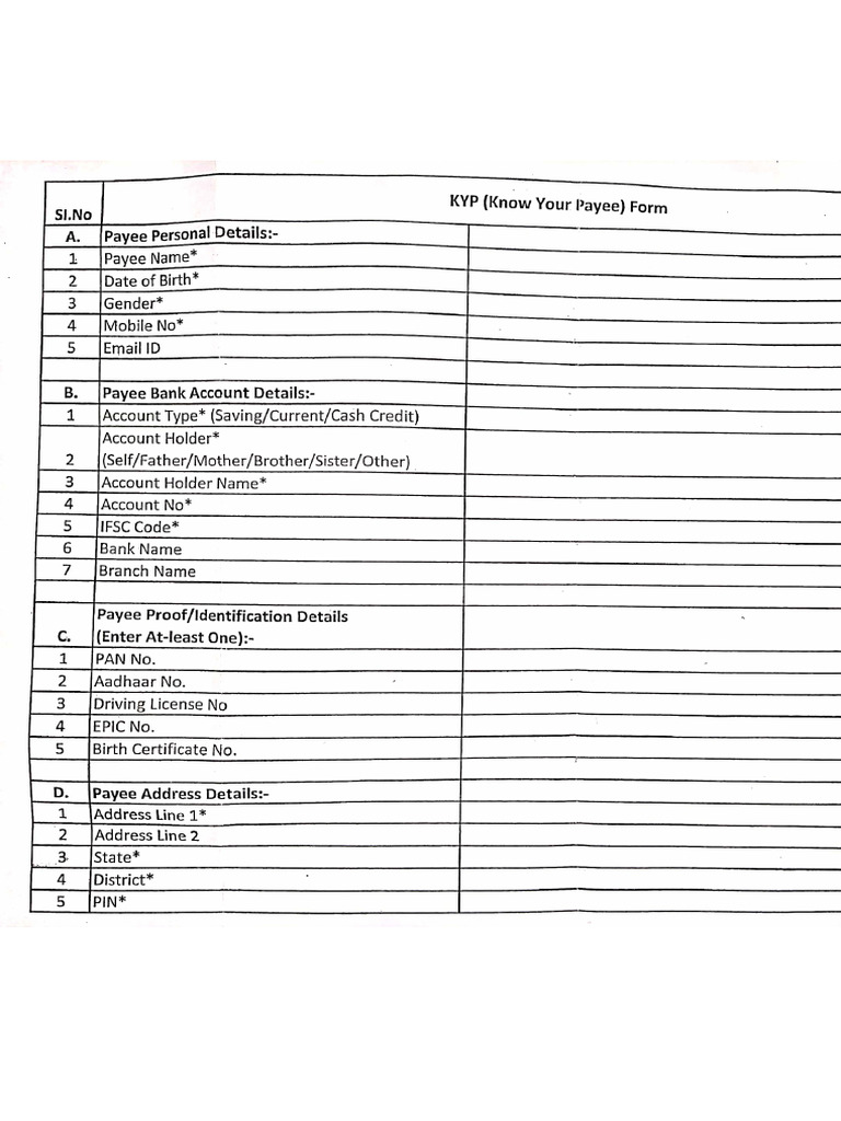 Kyp Form | PDF