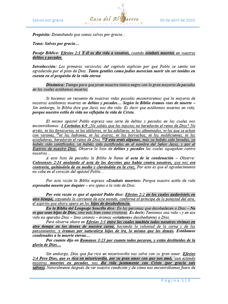 La Gracia de Dios en El Pueblo | PDF | Cristo (título) | Gracia divina