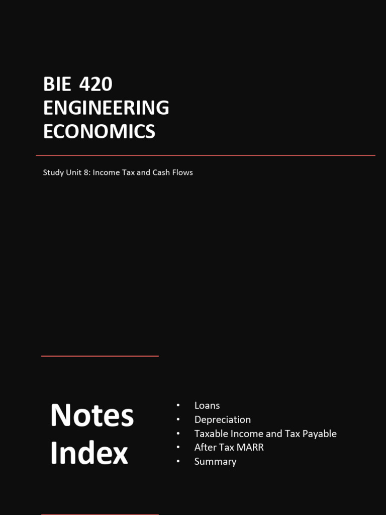 Income Tax and Cash Flow Analysis | PDF | Depreciation | Interest