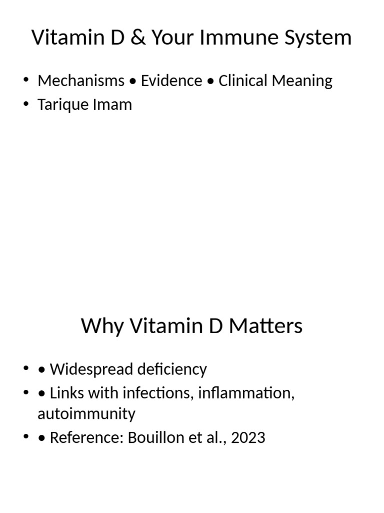 Vitamin D's Role in Immune Health | PDF