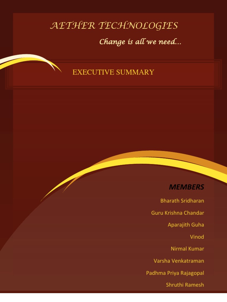 Aether Technologies Team Overview | PDF