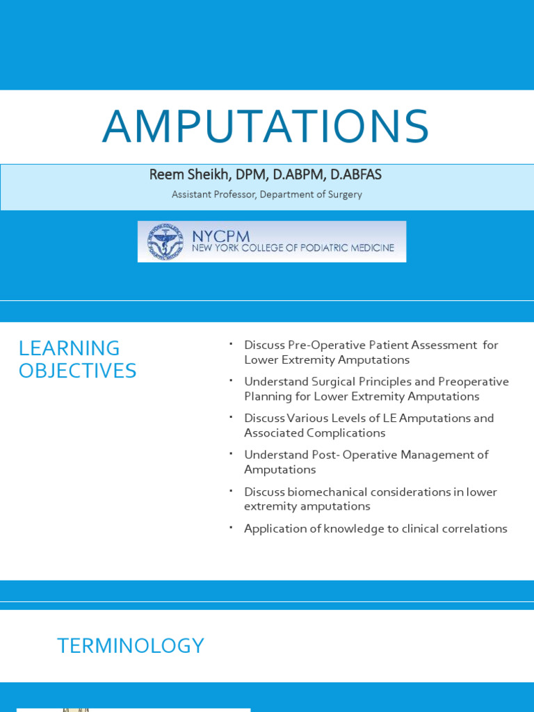 Lower Extremity Amputation Guide | PDF | Amputation | Foot