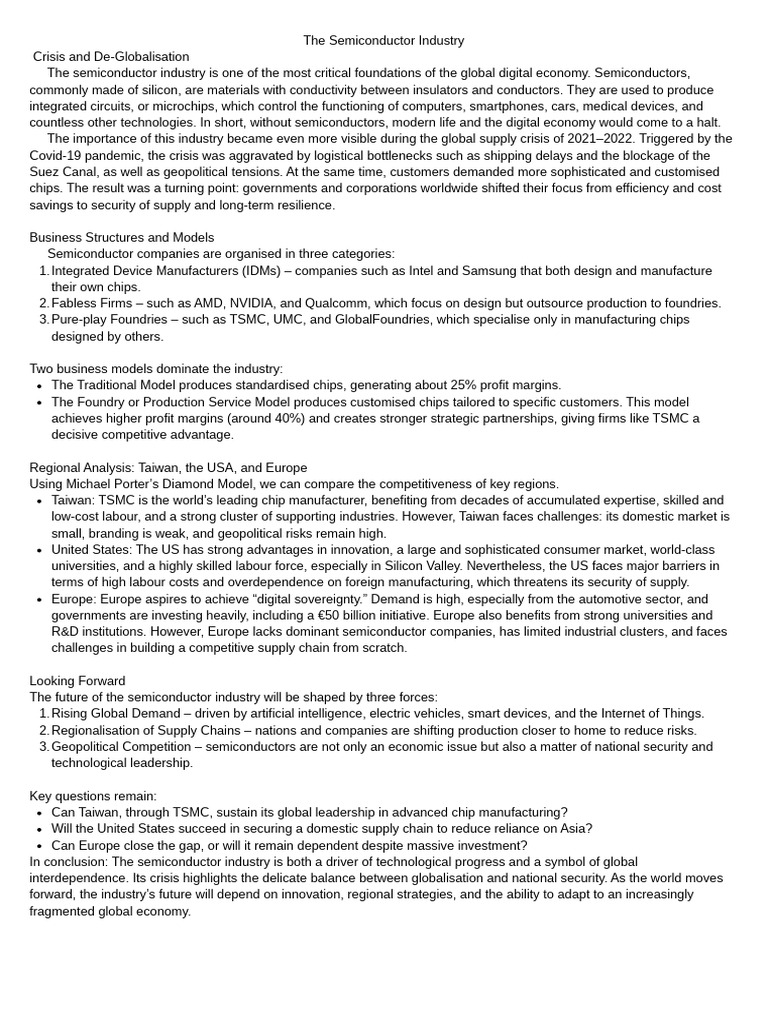 Semiconductor Industry Crisis Overview | PDF | Integrated Circuit ...